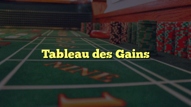 Tableau des Gains