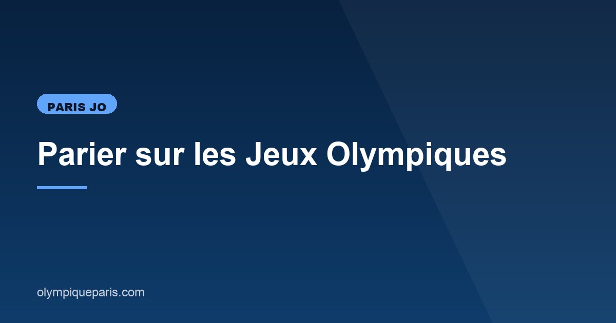 Illustration de l'article consacré aux paris sur les JO