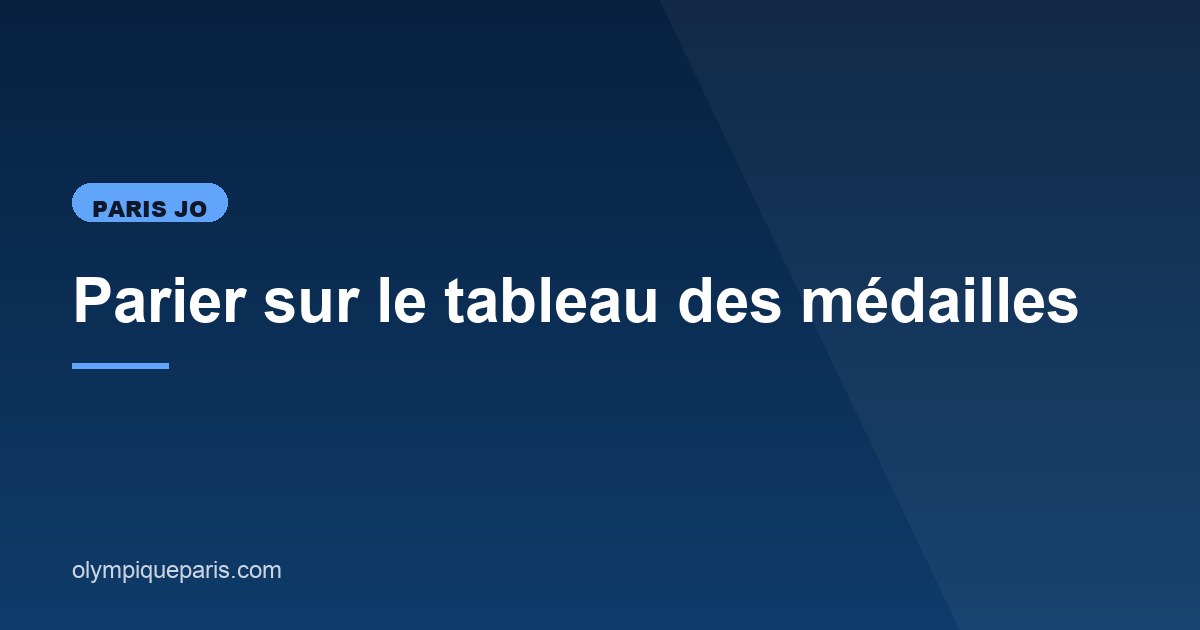 Illustration de l'article consacré aux paris sur les médailles