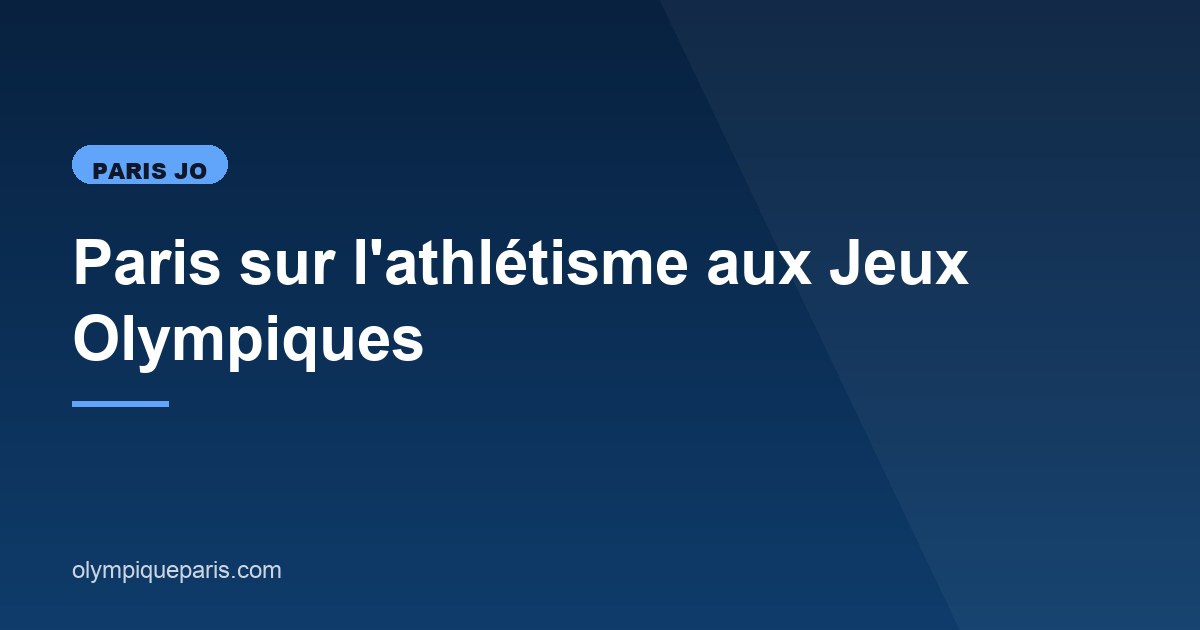 Illustration de l'article consacré aux paris sur l'athlétisme