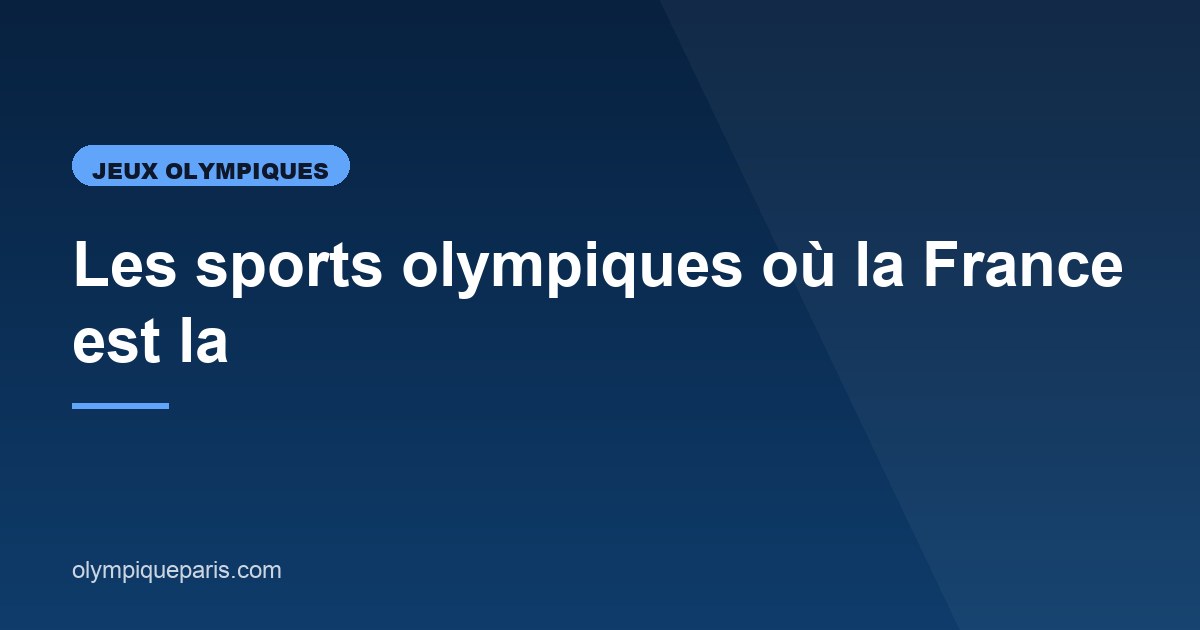 Illustration de l'article consacré à la France aux JO